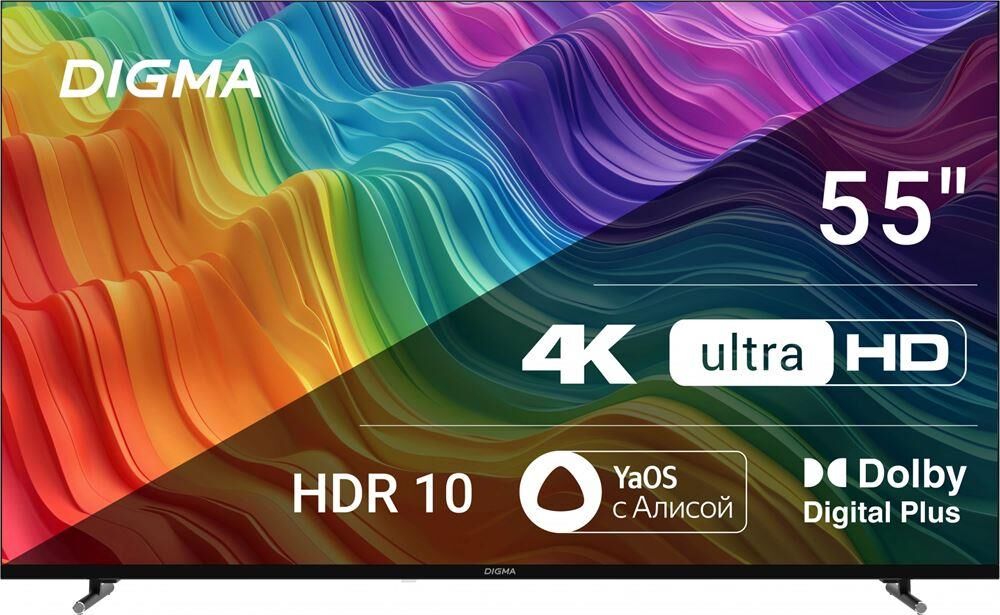 DIGMA DM-LED55UBB33 UHD SMART Яндекс