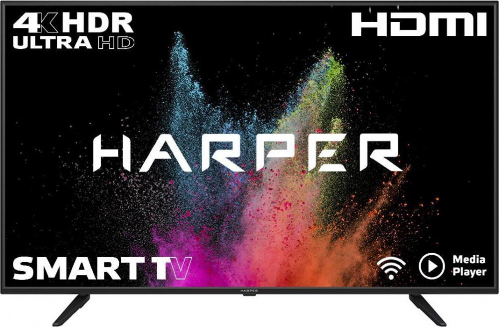 HARPER 65U660TS-T2-UHD-SMART БЕЗРАМОЧНЫЙ