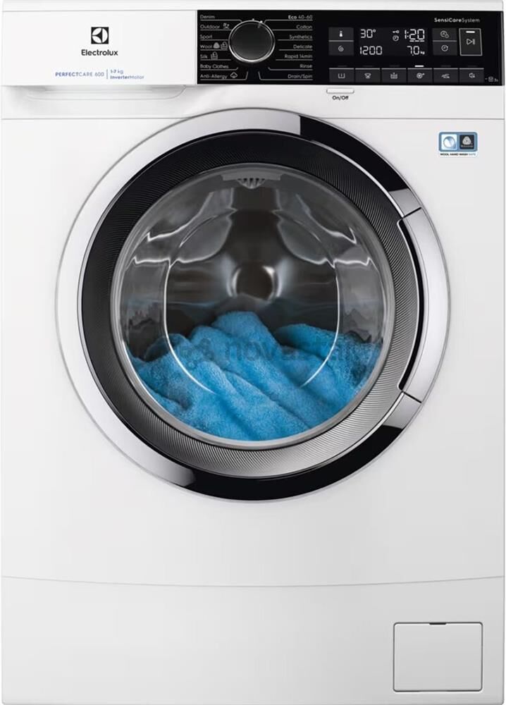 ELECTROLUX Стиральная машина EW6SM227C, с фронтальной загрузкой, паром, 7кг, 1200об/мин, инверторная, английской панелью управления