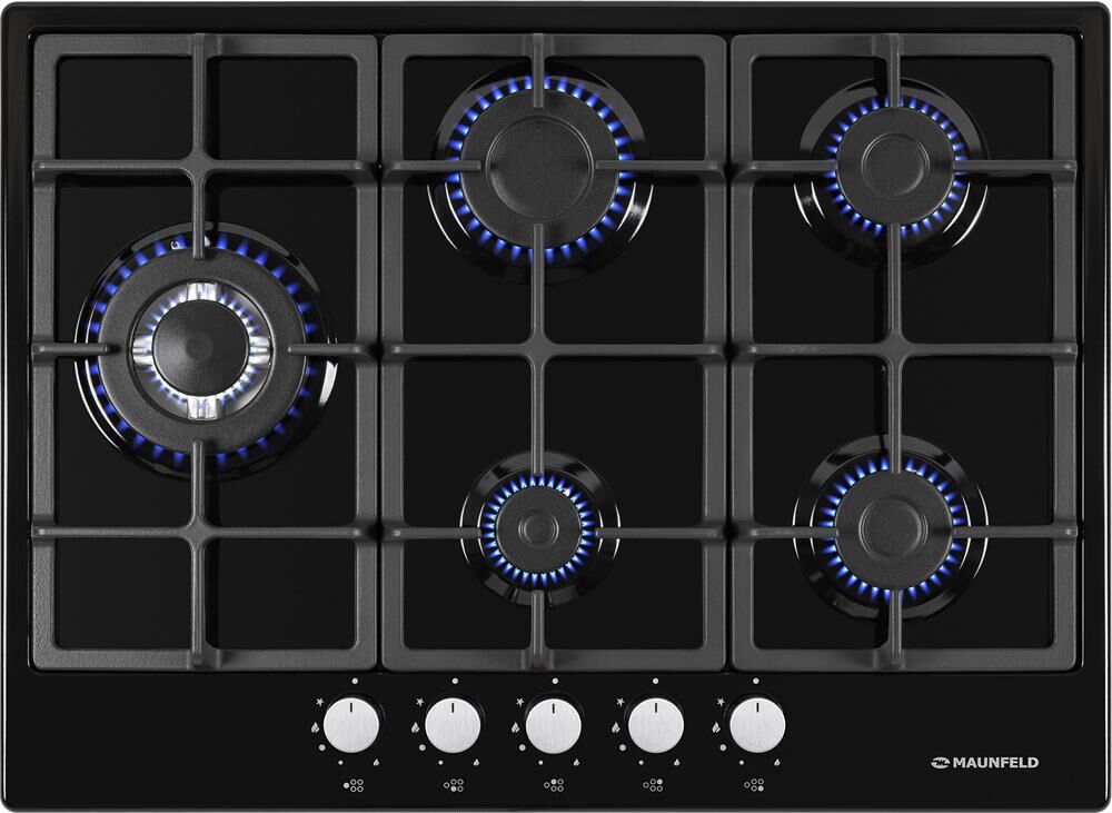 MAUNFELD Газовая варочная поверхность EGHE.75.33CB\G черный