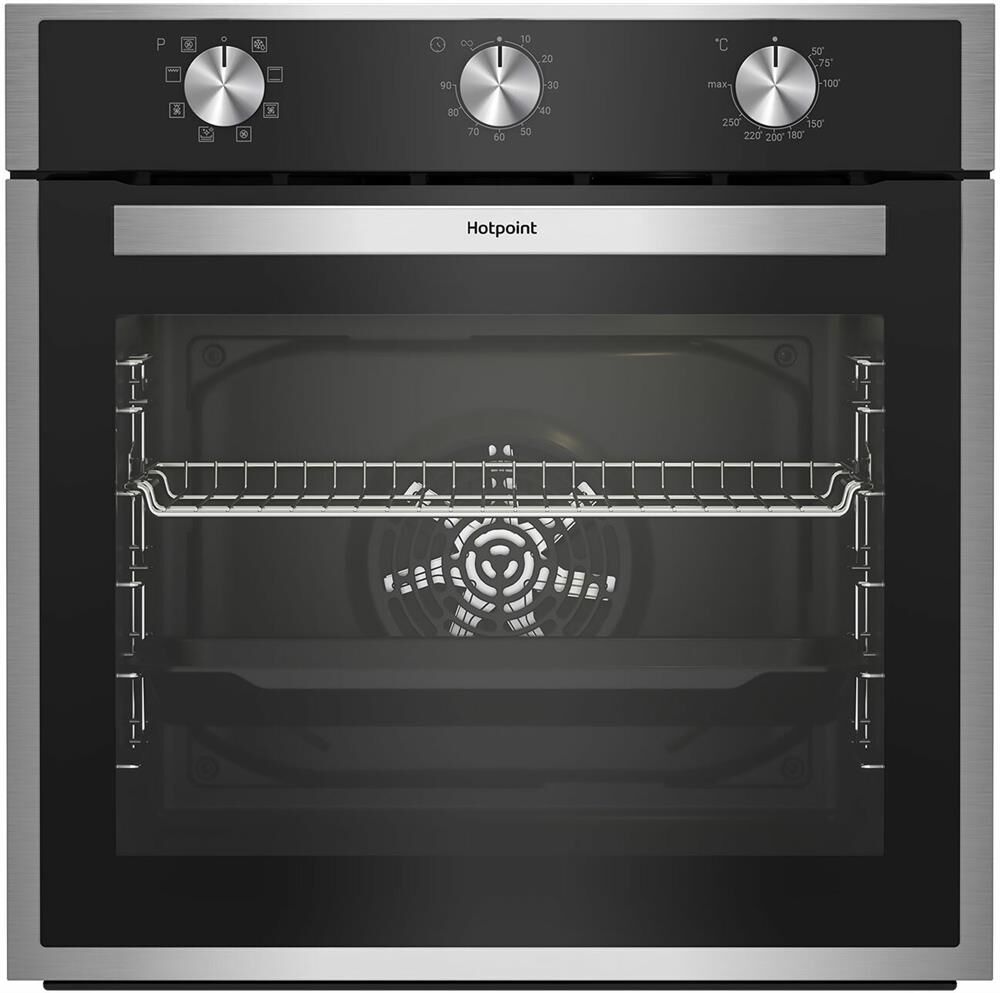 HOTPOINT Духовой шкаф Электрический FE9 814 H IX нержавеющая сталь/черный